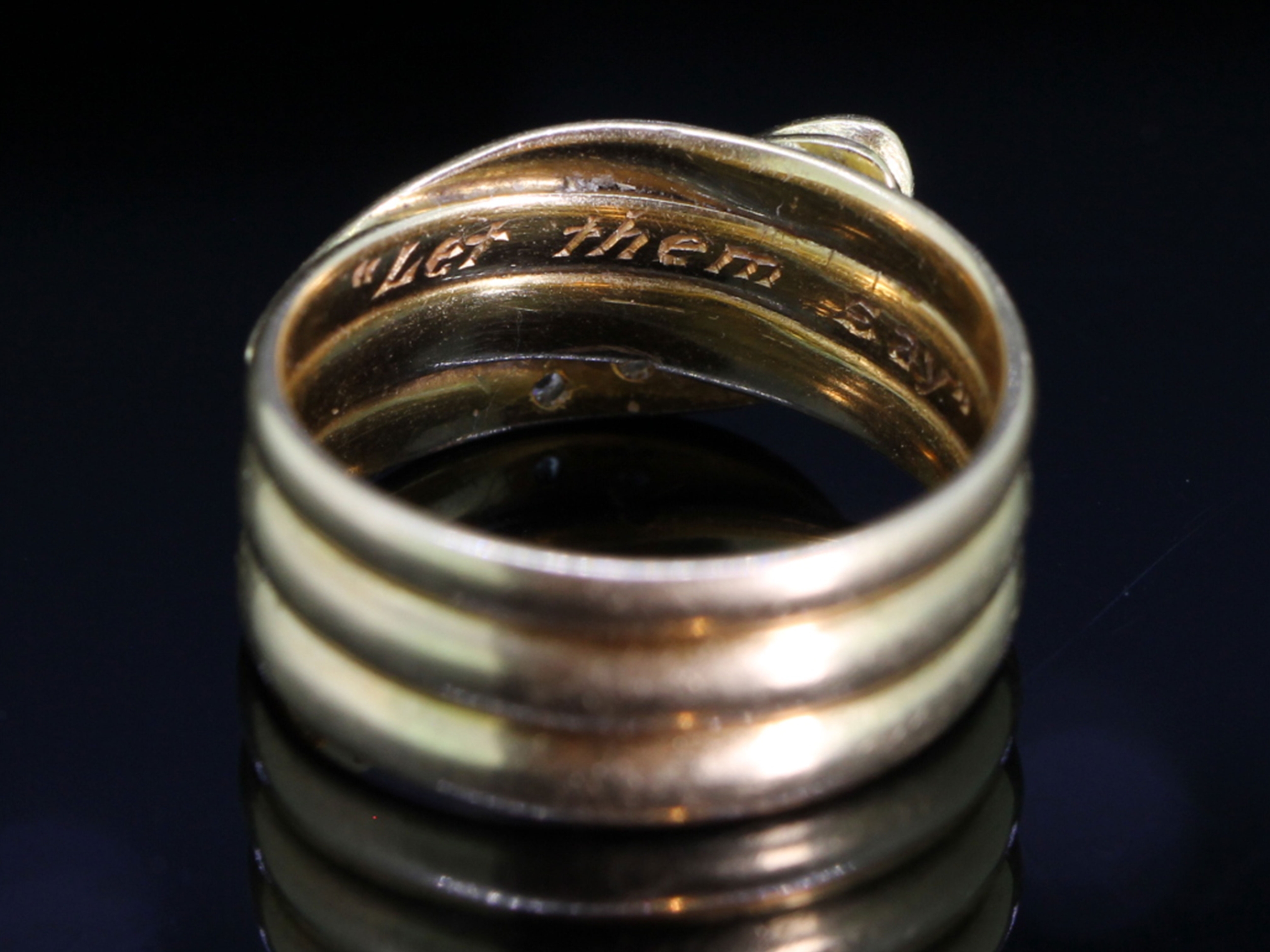 Lovely Edwardian Diamond  Carat Gold Snake Ring