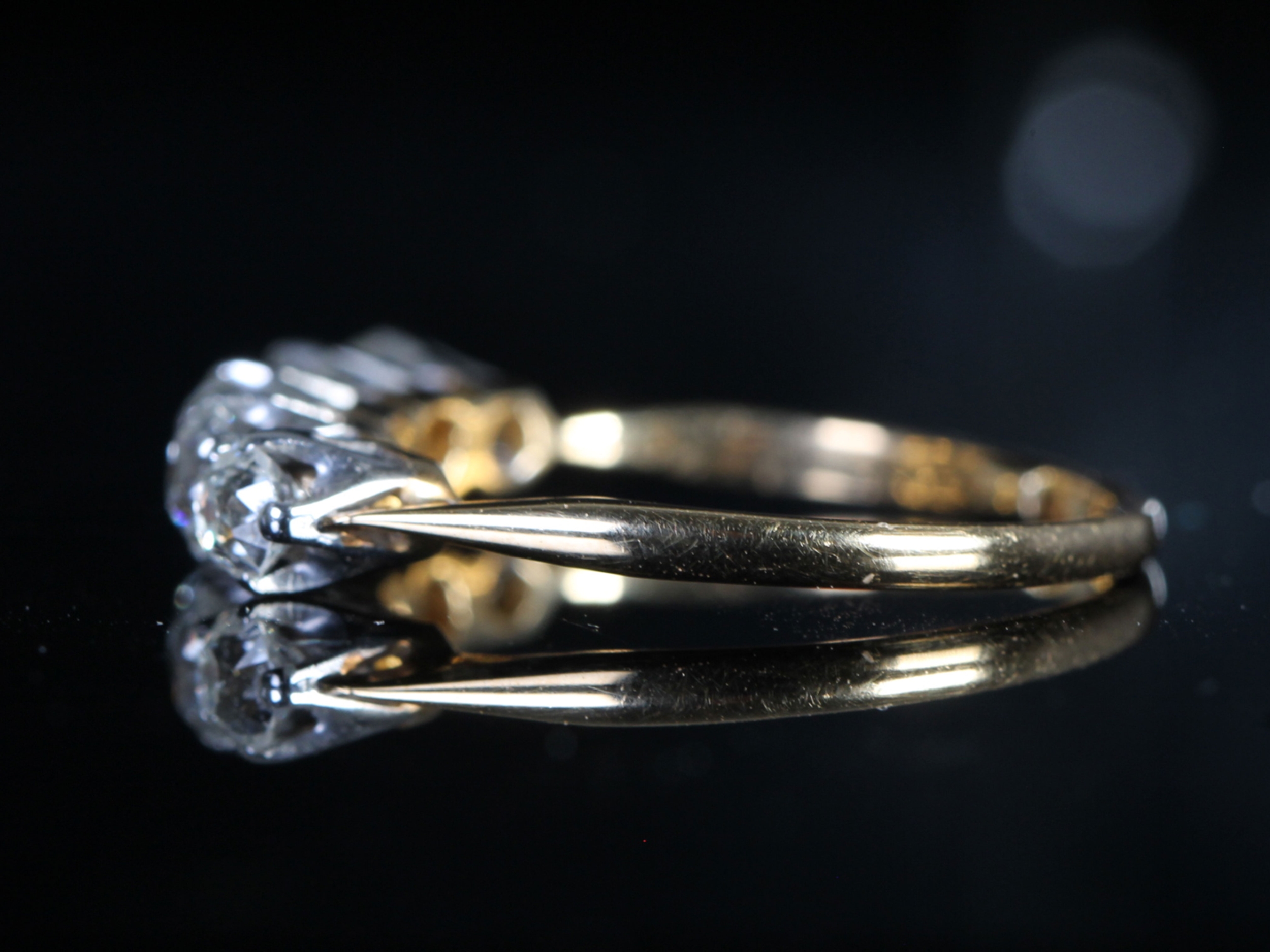 Edwardian Five Stone Diamond 18ct Gold Ring