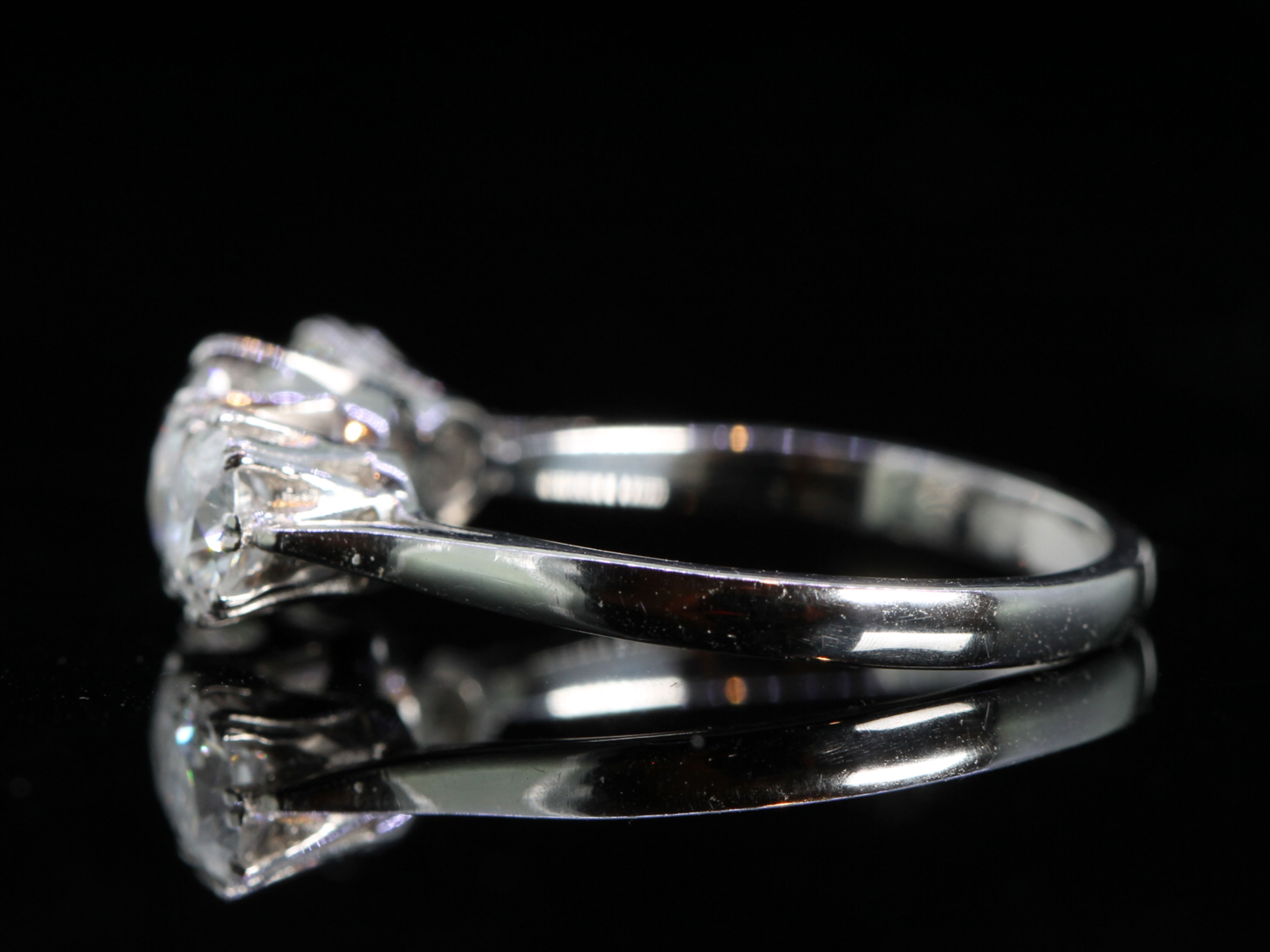 Vintage Platinum Diamond Trilogy Ring