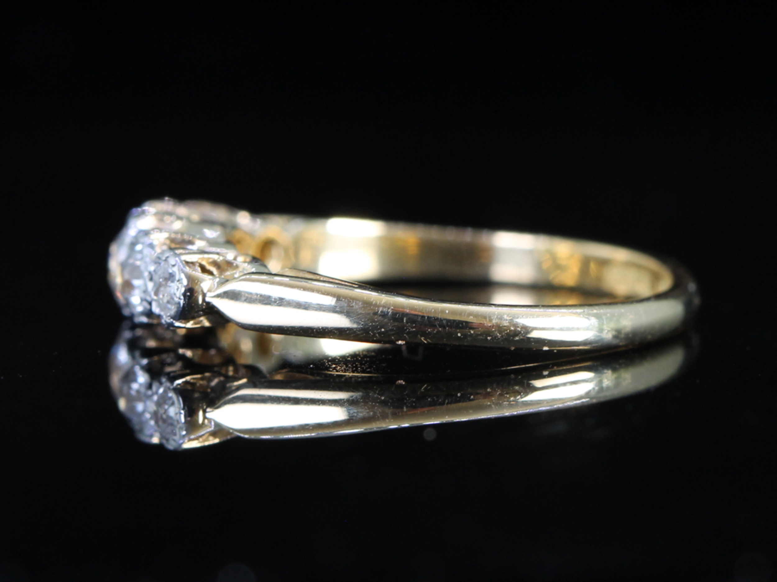 Edwardian Five Stone Diamond 18ct Gold Ring