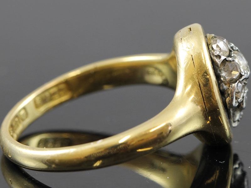 FABULOUS VICTORIAN 18 CARAT GOLD POISEN RING