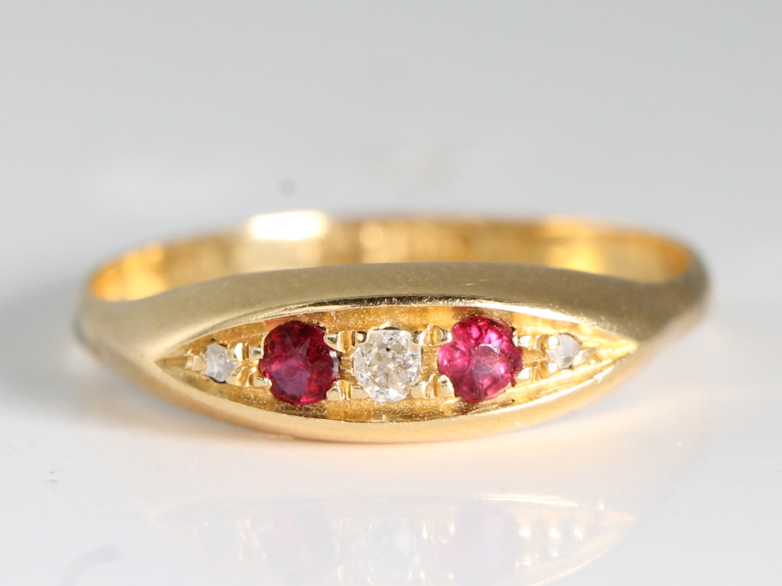  Edwardian Ruby and Diamond 18ct Gold