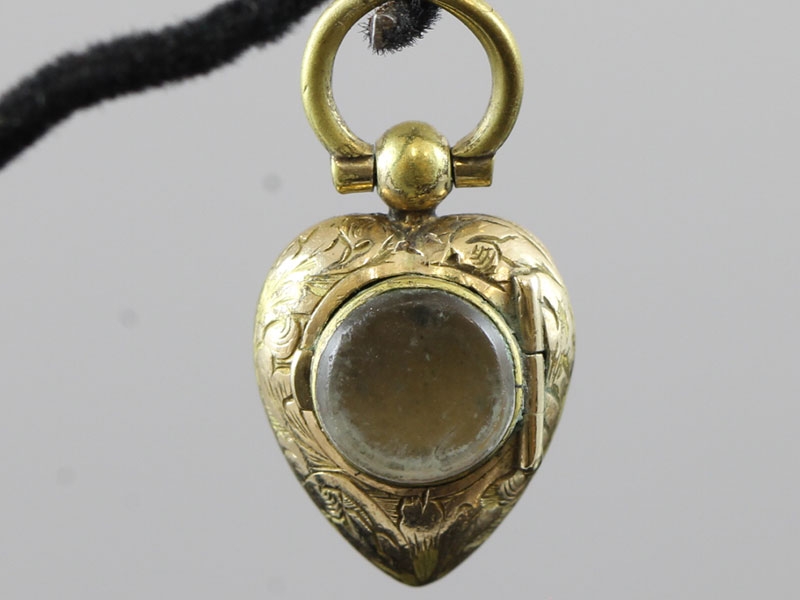  GORGEOUS EDWARDIAN TURQUOISE GOLD HAIR LOCKET CHARM