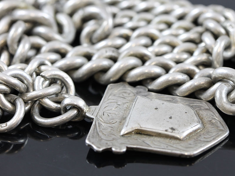 WONDERFUL SILVER DOUBLE ALBERT AND MEDAL