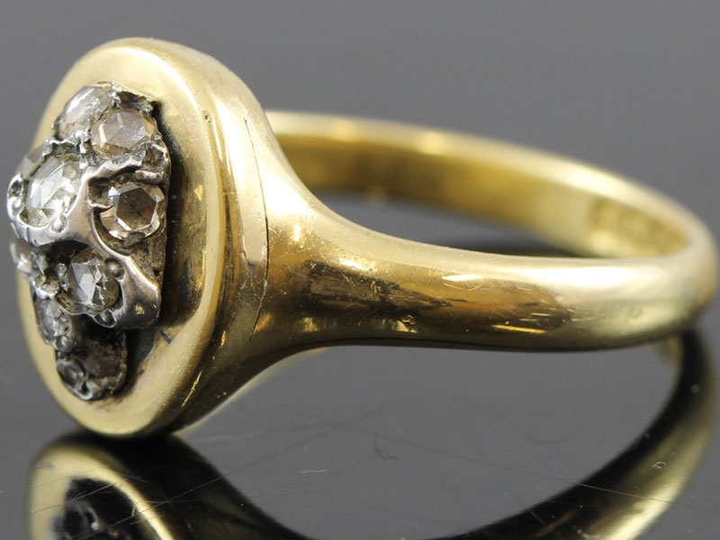 FABULOUS VICTORIAN 18 CARAT GOLD POISEN RING