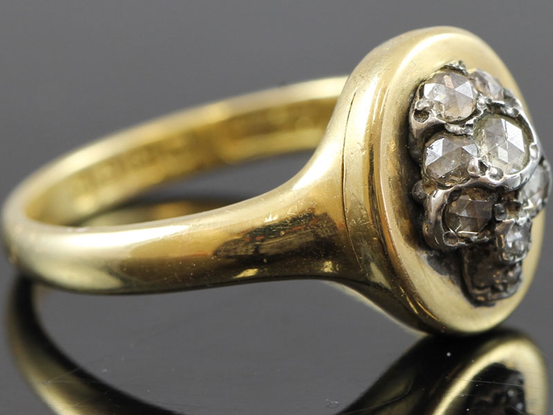 FABULOUS VICTORIAN 18 CARAT GOLD POISEN RING