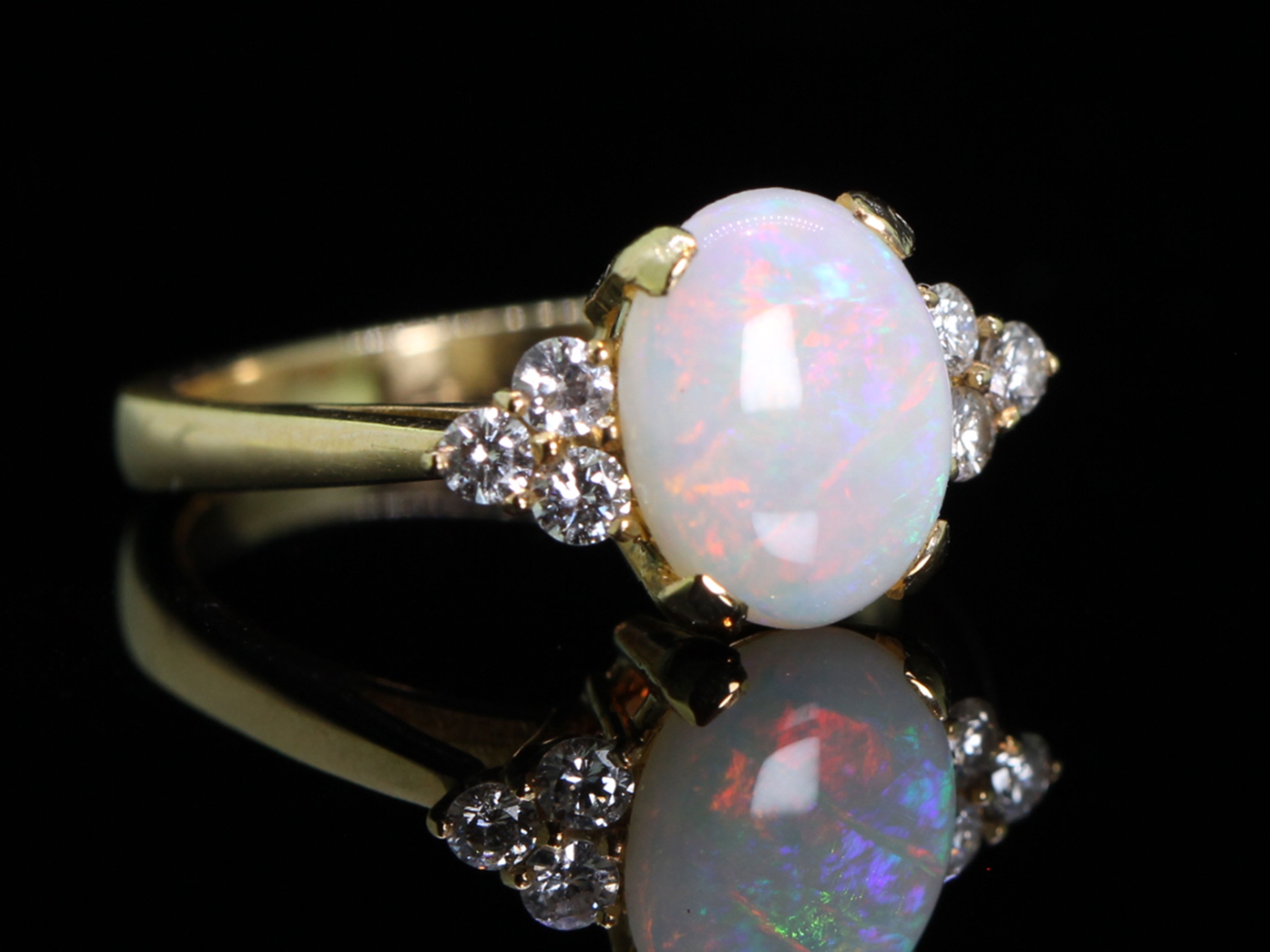 Impressive Opal and Diamond 18ct Ring