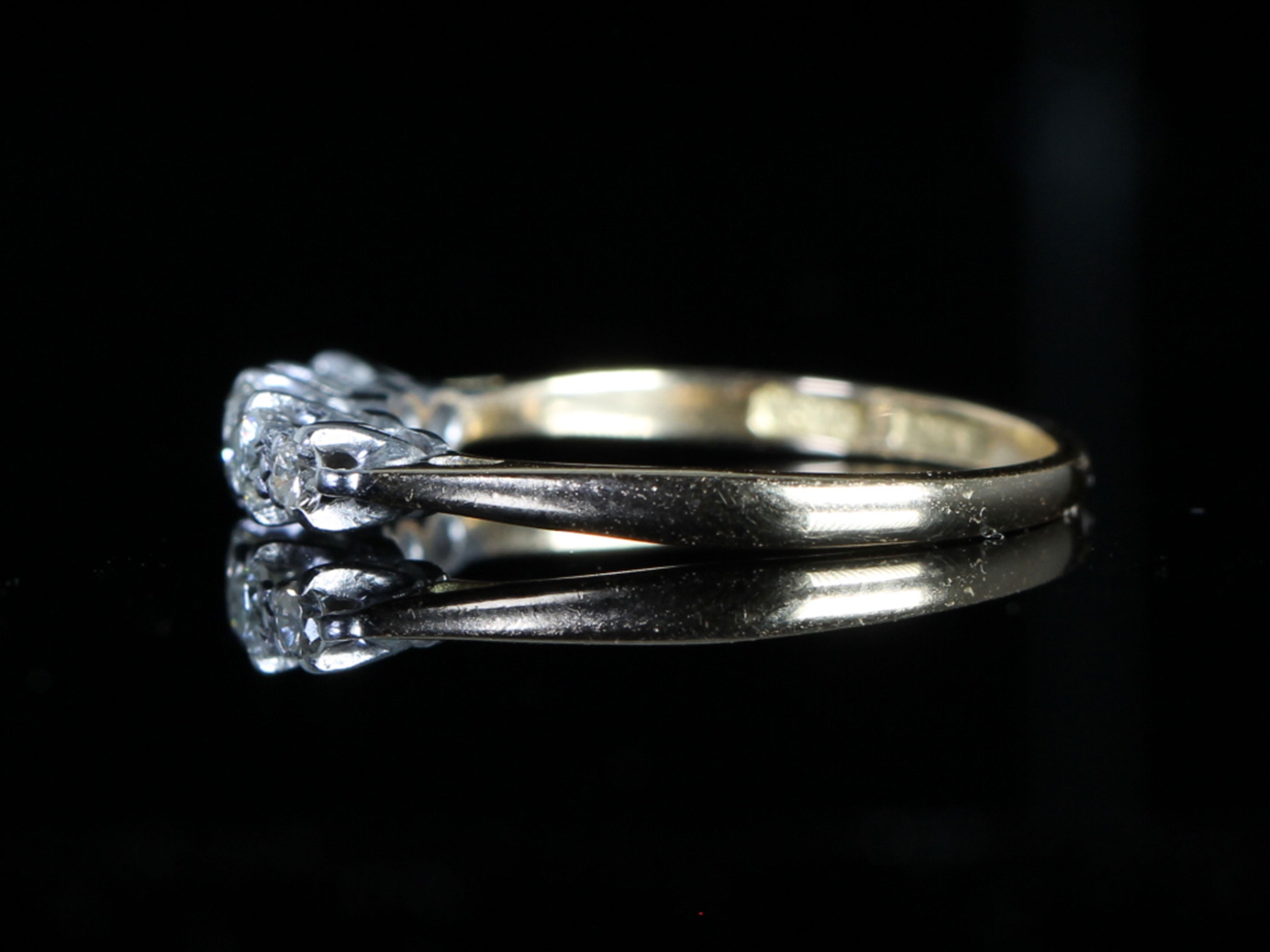 Art Deco Five Stone Diamond 18ct Gold and Platinum Ring