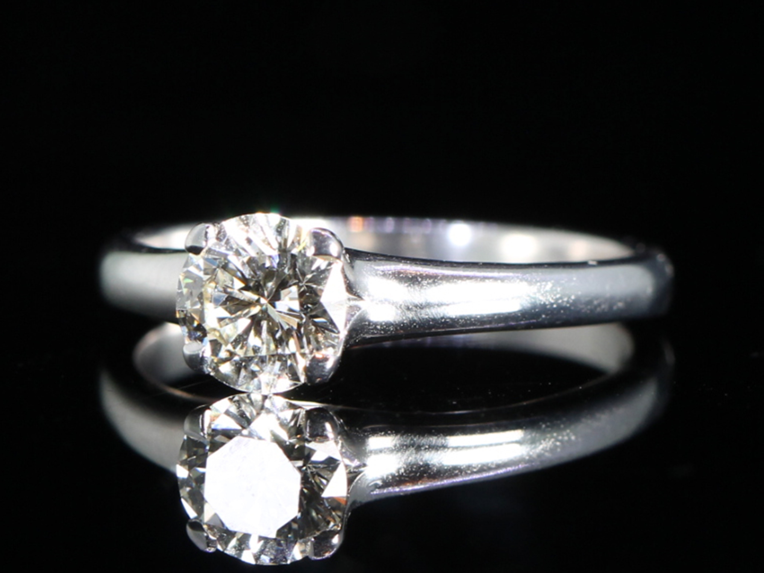 Brilliant Cut 0.80ct Diamond Solitaire Platinum Ring 