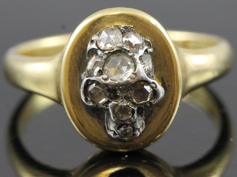 FABULOUS VICTORIAN 18 CARAT GOLD POISEN RING