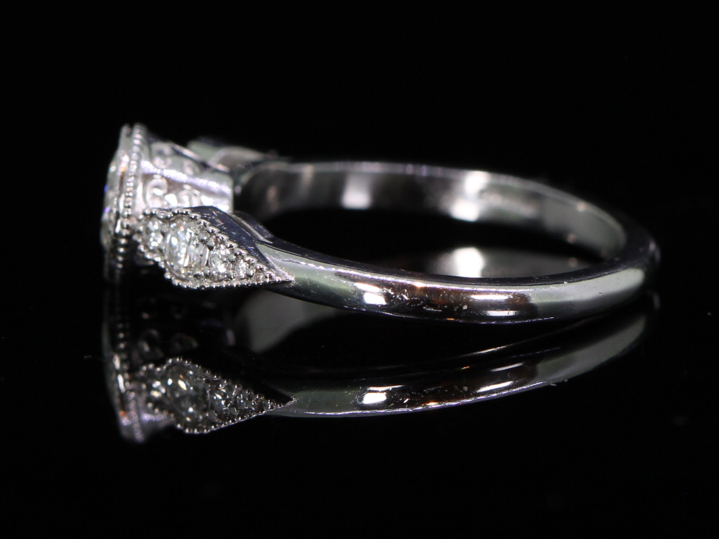  Art Deco Style Diamond Solitaire Platinum Ring