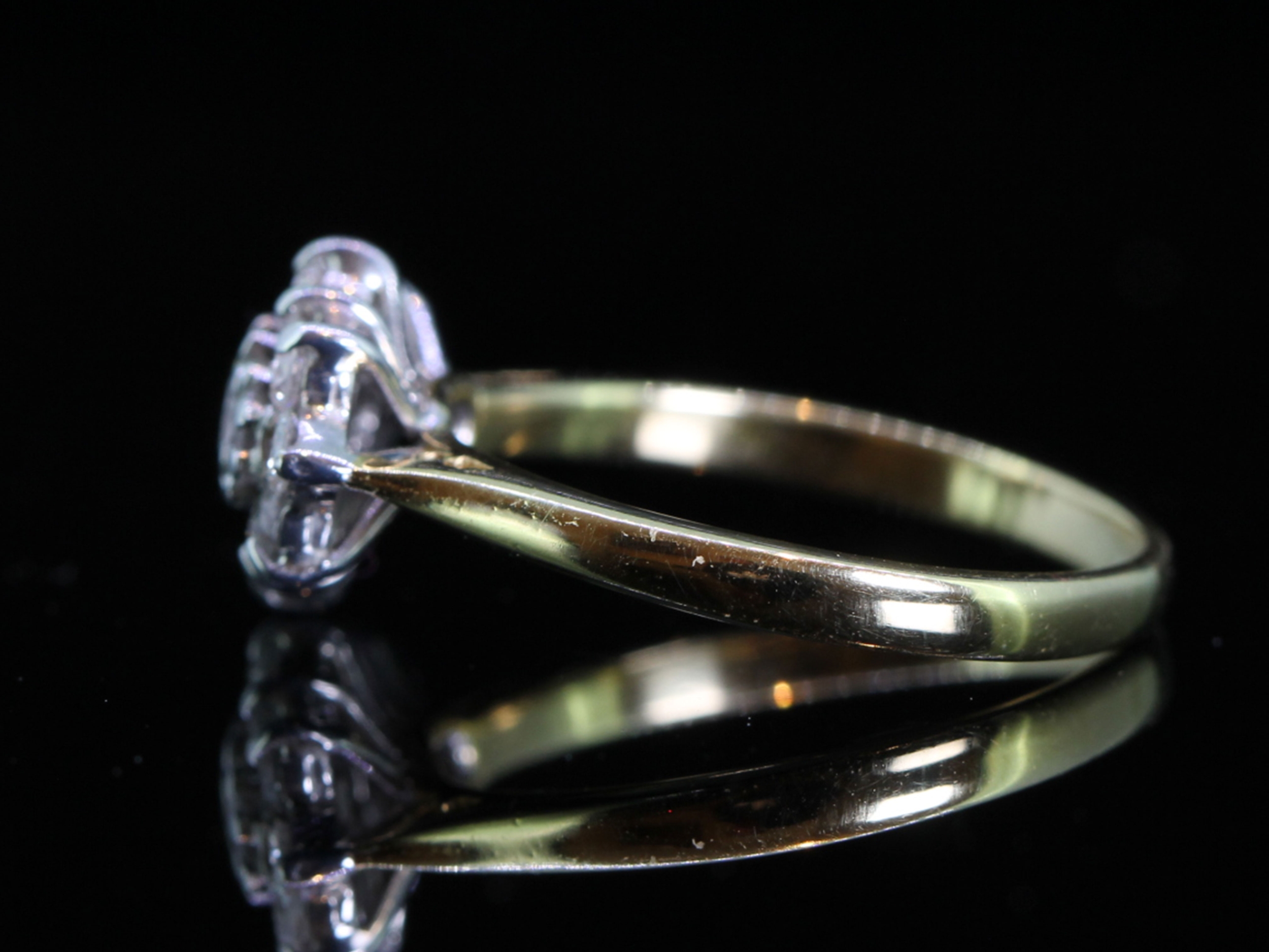Sparkling Diamond 18 Carat Gold Cluster Ring