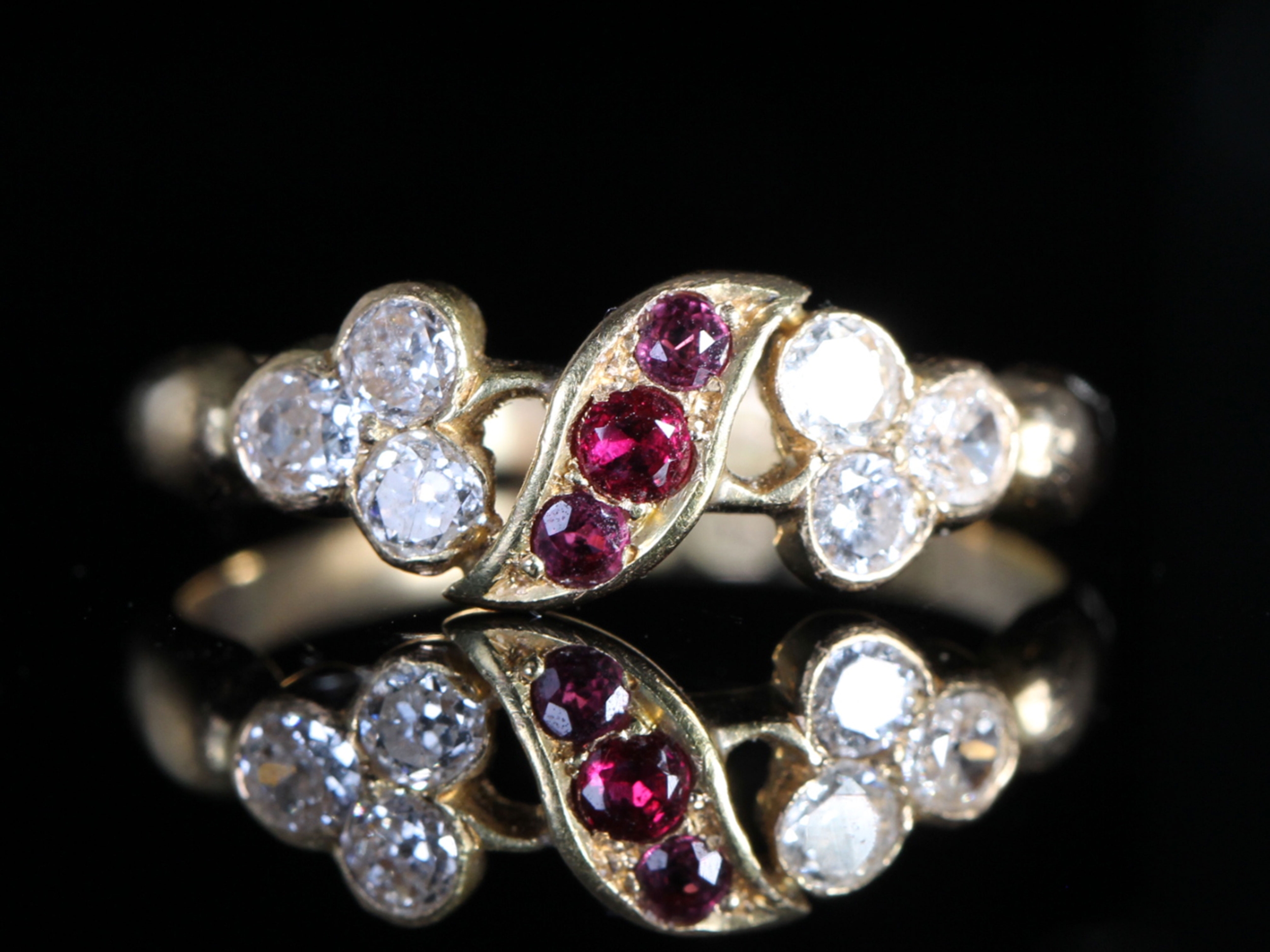 Art Nouveau Ruby and Diamond Ring