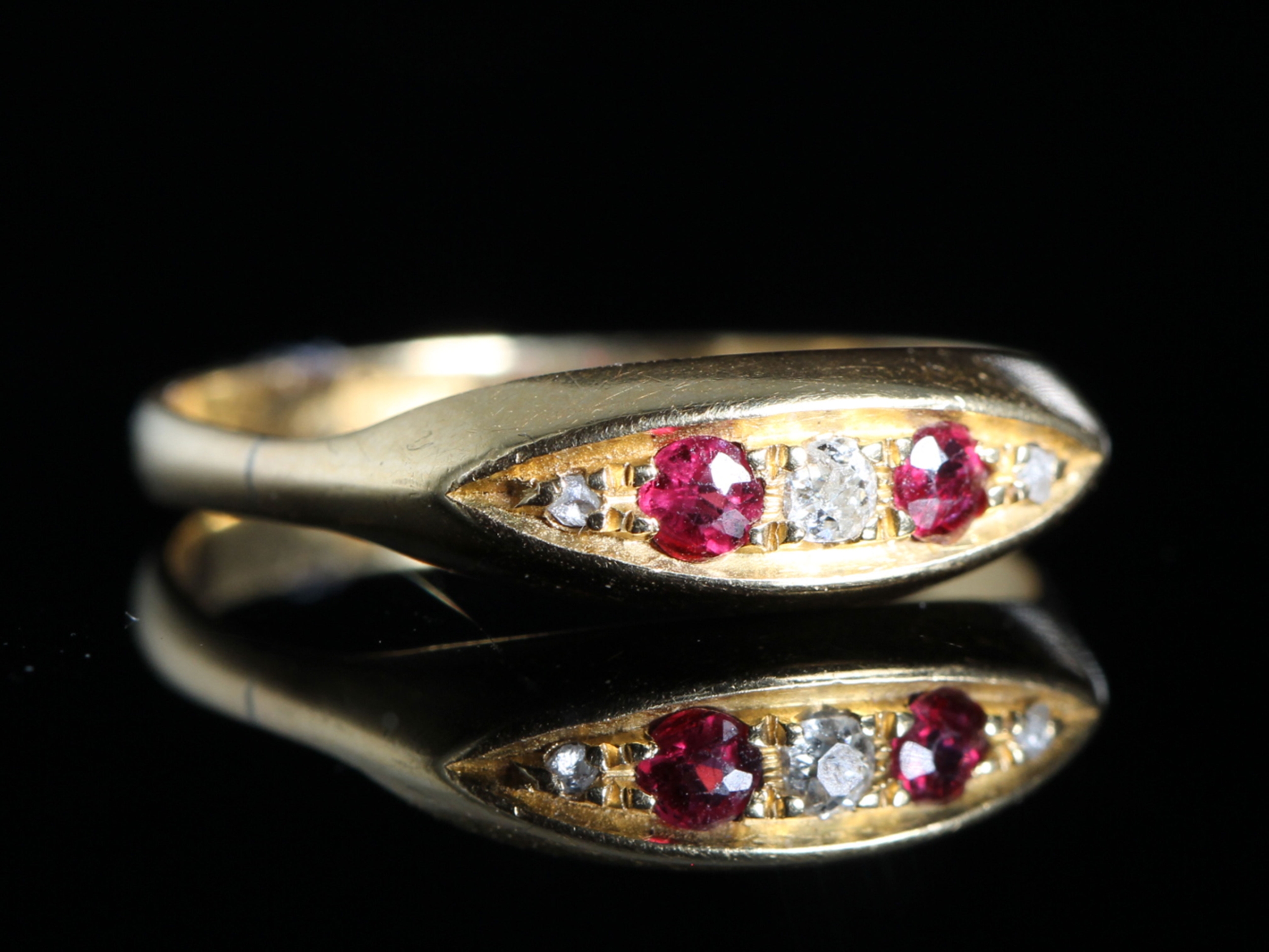  Edwardian Ruby and Diamond 18ct Gold