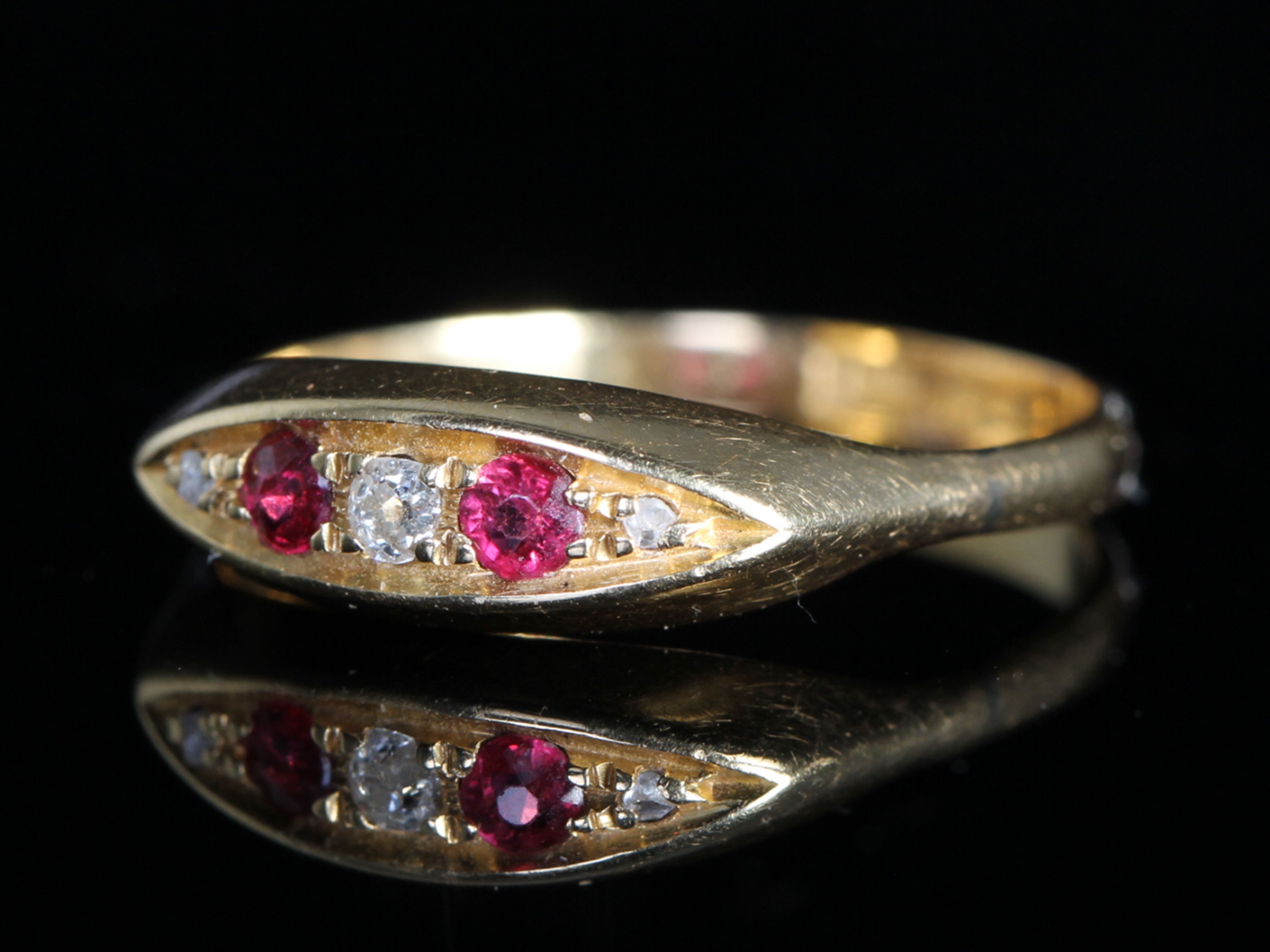  Edwardian Ruby and Diamond 18ct Gold