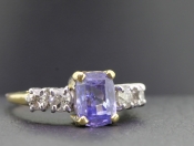 ENCHANTING SAPPHIRE AND DIAMOND 18 CARAT GOLD RING