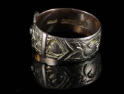 FABULOUS CIRCA 1918 15CT ROSE GOLD BUCKLE RING