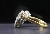  FABULOUS DOUBLE DIAMOND WISHBONE 18 CARAT GOLD RING