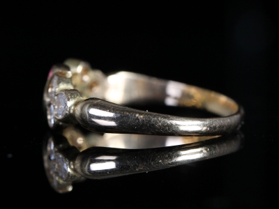 Art Nouveau Ruby and Diamond Ring