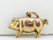 GORGEOUS MATURE 9 CARAT GOLD PIG CHARM/PENDANT