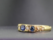 SOPHISTICATED SAPPHIRE AND DIAMOND 18 CARAT RING