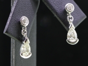 MAJESTIC PEAR SHAPED DIAMOND 18 CARAT GOLD EARRINGS