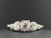 TRULY BEAUTIFUL DIAMOND 18 CARAT GOLD AND PLATINUM SOLITAIRE ENGAGEMENT RING