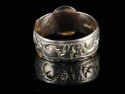 FABULOUS CIRCA 1918 15CT ROSE GOLD BUCKLE RING