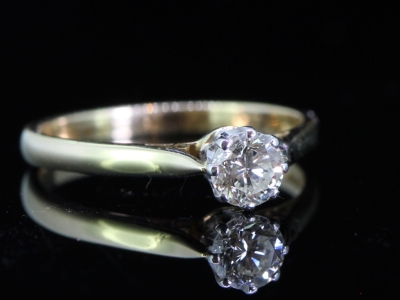  Timeless Classic Diamond Solitaire 18 Carat Gold Ring