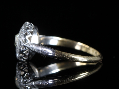 Art Deco Diamond Coronet Platinum and 18ct Gold and Platinum Ring