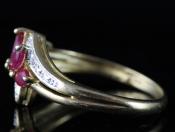  ROMANTIC RUBY AND DIAMOND 9 CARAT GOLD RING