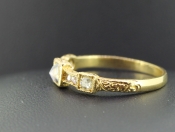 WONDERFUL GEORGIAN DIAMOND 18 CARAT GOLD BAND RING
