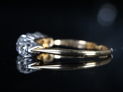Edwardian Five Stone Diamond 18ct Gold Ring