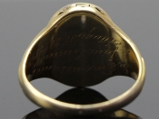 FABULOUS 18 CARAT GENTS  INTAGLIO SIGNET MOURNING RING