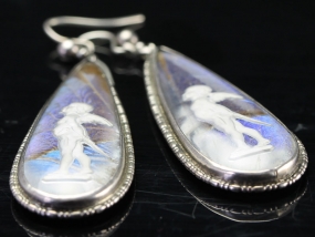 STUNNING BUTTERFLY EARRINGS CIRCA 1920's