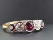 GORGEOUS RUBY AND DIAMOND 18 CARAT GOLD RING