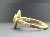  STUNNING SAPPHIRE AND DIAMOND ART DECO INSPIRED 18 CARAT GOLD RING