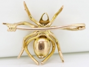 CHARMING 9 CARAT GOLD SPIDER BROOCH