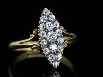 Stunning Marquise Diamond 18 Carat Gold Ring