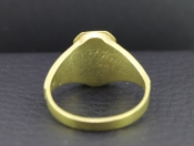 VINTAGE MOURNING RING, 1880'S OLD ROSE CUT DIAMONDS SET IN 18 CARAT YELLOW GOLD WITH BLACK ENAMEL