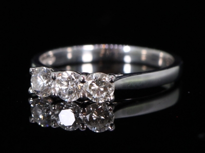 Diamond 18ct White Gold Trilogy Ring