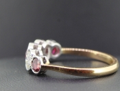 GORGEOUS RUBY AND DIAMOND 18 CARAT GOLD RING