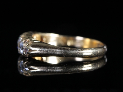  Edwardian Diamond 18ct Gold Gypsy Ring