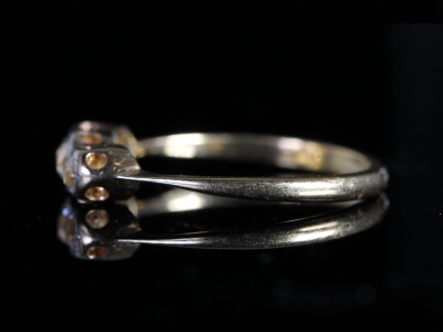  Edwardian Diamond Platinum and 18ct Gold Trilogy Ring