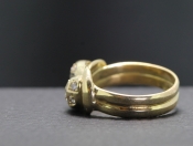 GORGEOUS DOUBLE DIAMOND 18 CARAT GOLD SNAKE RING	