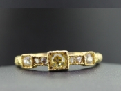 BEAUTIFUL DIAMOND 18 CARAT GOLD GEORGIAN INSPIRED DIAMOND RING