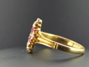 FABULOUS VICTORIAN BURMESE RUBY AND DIAMOND 18 CARAT GOLD RING