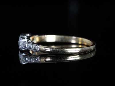 Art Deco Diamond Trilogy Platinum and 18ct Gold Ring