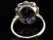  STUNNING RUBY AND DIAMOND 18 CARAT GOLD CLUSTER RING