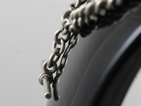  VICTORIAN SILVER ALBERT WATCH CHAIN AND T-BAR